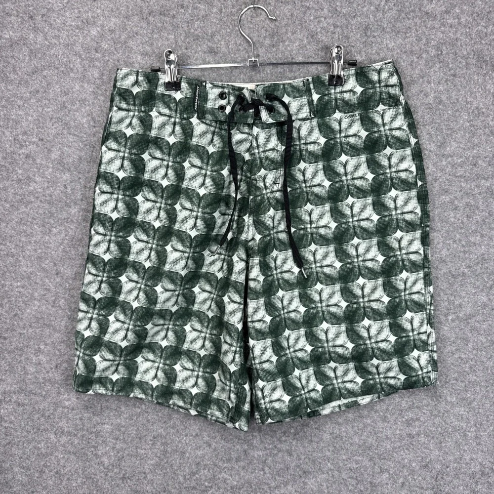 Osklen Surfing Rio de Janeiro Aqualight Board Shorts Green Floral Mens Size 30